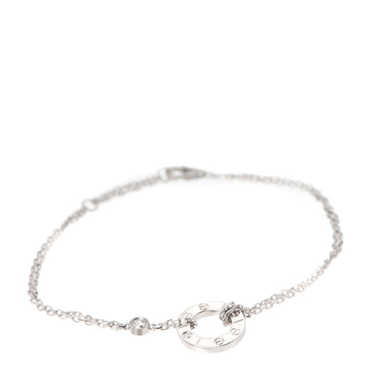Cartier 18K White Gold Diamond LOVE Bracelet 1 of 6