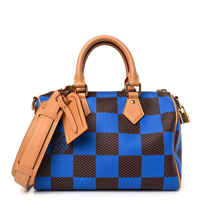 Louis Vuitton Damier Pop Speedy Bandouliere 25 Blue 1 of 8