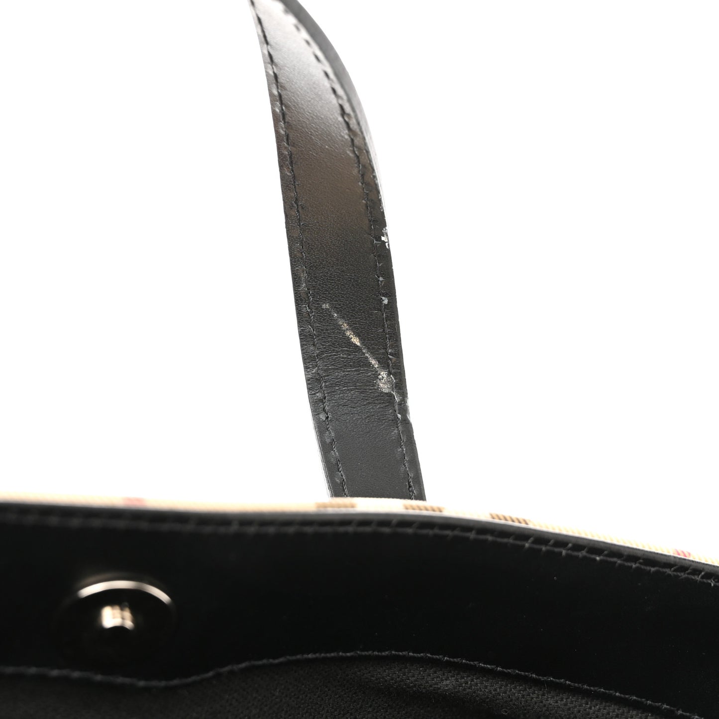 House Check Medium Tote Black