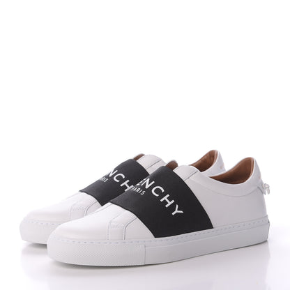 Givenchy Calfskin Band Logo Womens Urban Street Sneakers 38 White Black 3 of 9