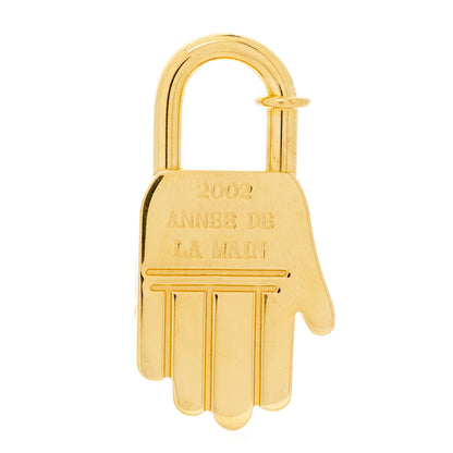 Hermes Gold Plated Annee De La Main Cadena Lock 3 of 4