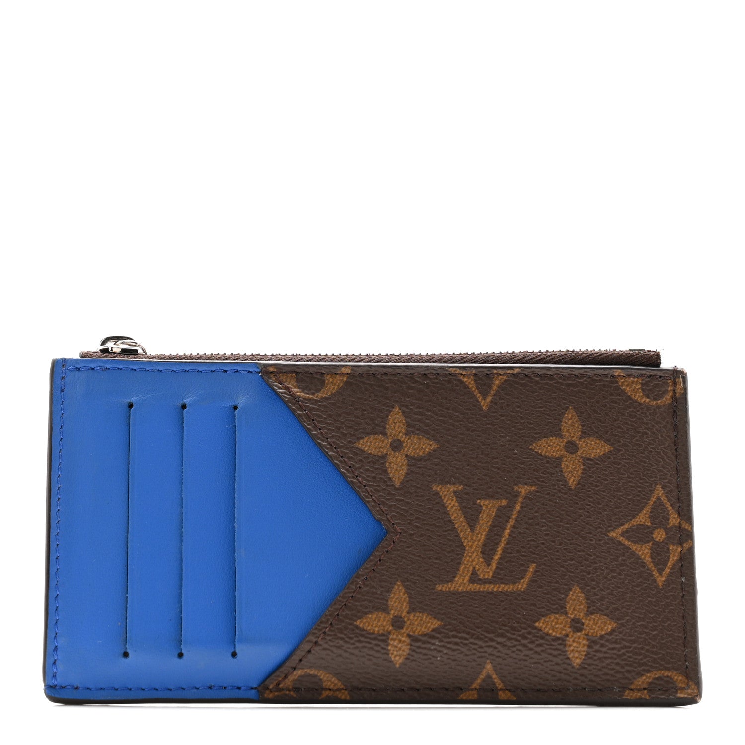 Louis Vuitton Monogram Calfskin Coin Card Holder Indigo Blue 1 of 8