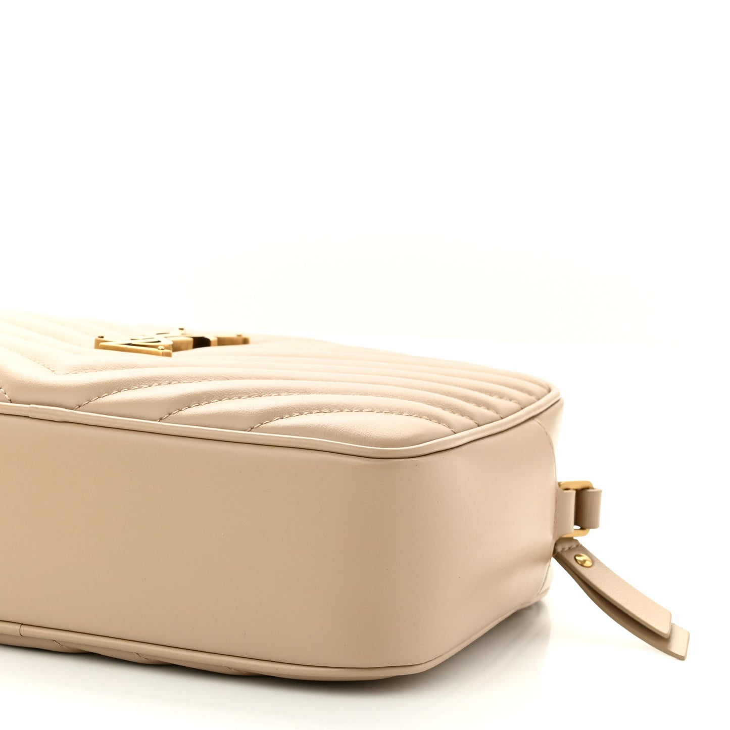 Calfskin Matelasse Monogram Lou Camera Bag Dark Latte