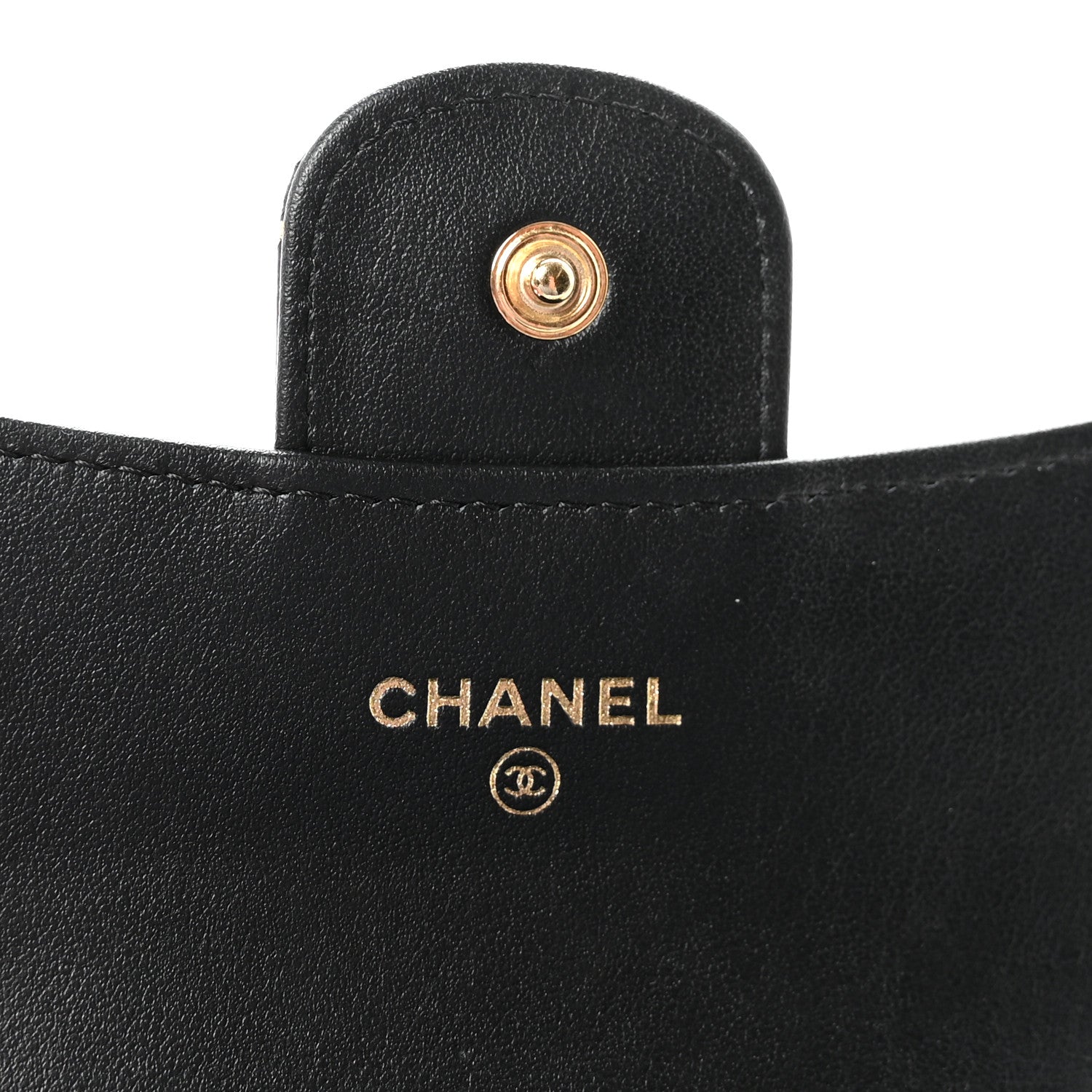 Chanel Calfskin Crocodile Embossed Graffiti 2.55 Cocodile Reissue Flap Card Holder Black Gold Black Gold 6 of 8