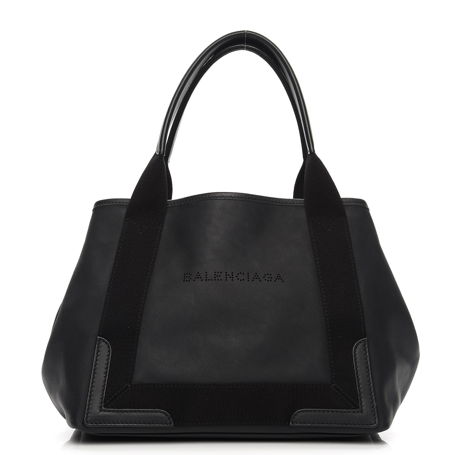 Balenciaga Matte Veau Lisse Perforated S Navy Cabas Black 1 of 11