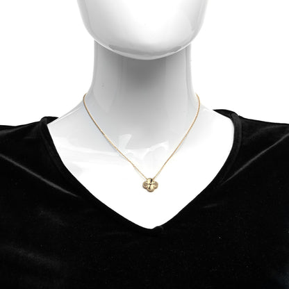 Van Cleef & Arpels 18K Yellow Gold Guilloche Vintage Alhambra Pendant Necklace 2 of 6