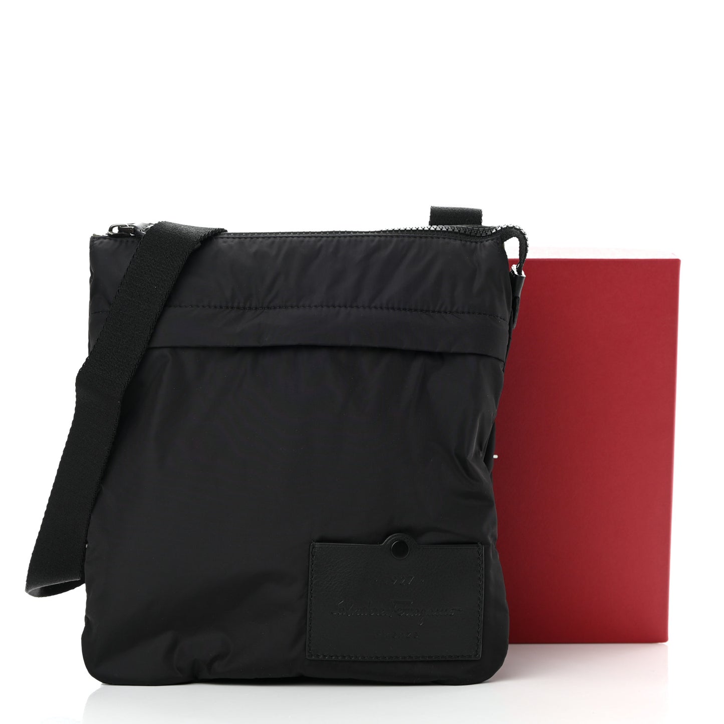Nylon Messenger Black Tuscan Olive