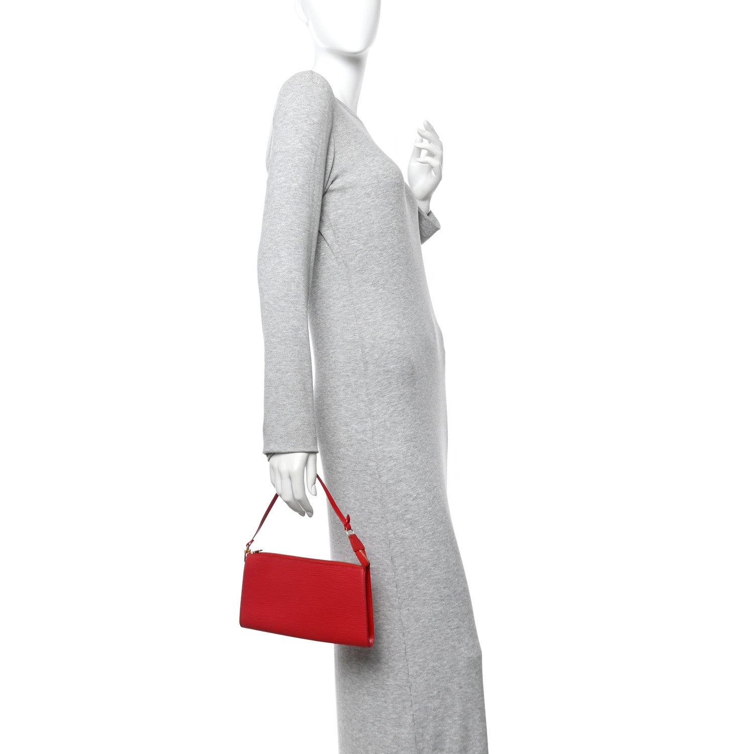 Louis Vuitton Epi Pochette Accessories 21 Castillan Red 2 of 12