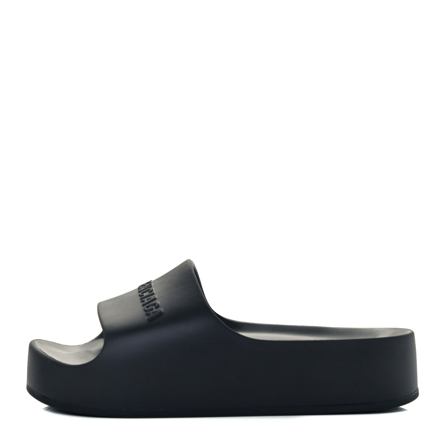 Balenciaga Rubber Chunky Platform Slide Sandals 41 Black 1 of 8