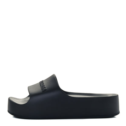 Balenciaga Rubber Chunky Platform Slide Sandals 41 Black 1 of 8
