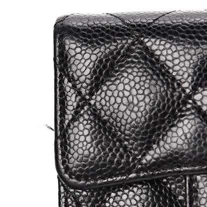 Chanel Caviar Quilted Compact Flap Wallet Black 9 of 10