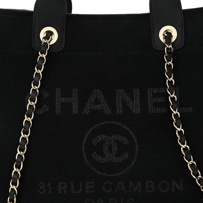 Chanel Mixed Fibers Small Deauville Tote Black 8 of 11