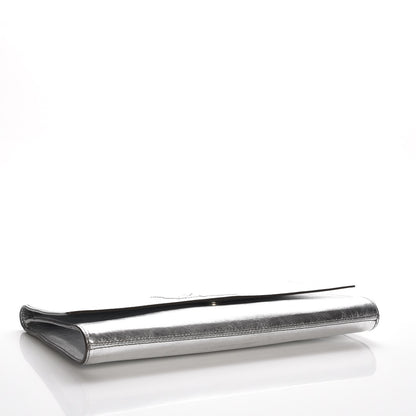 Saint Laurent Metallic Calfskin Monogram Large Belle De Jour Clutch Silver 4 of 10