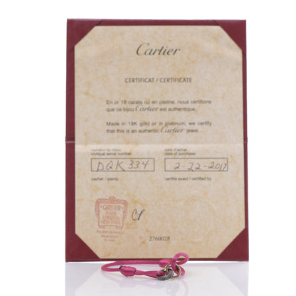 Cartier 18K Pink Gold Ceramic 4 Diamond LOVE Cord Bracelet Hot Pink 8 of 8