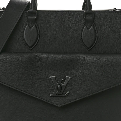 Louis Vuitton Soft Calfskin Lockme Tote MM Black 7 of 9