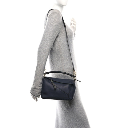 Loewe Calfskin Small Puzzle Bag Midnight Blue Black 2 of 9