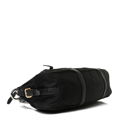 Prada Tessuto Nylon City Calfskin Shoulder Bag Black 3 of 21