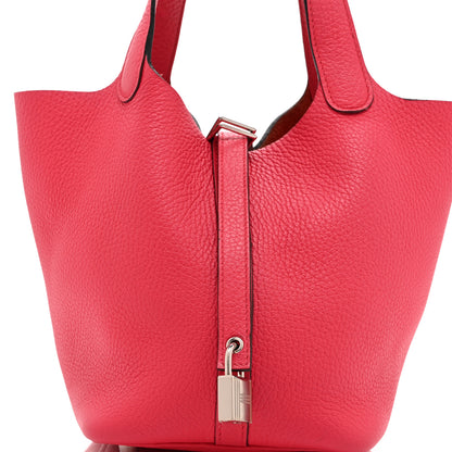 Hermes Taurillon Clemence Picotin Lock 18 PM Rose Mexico 8 of 10