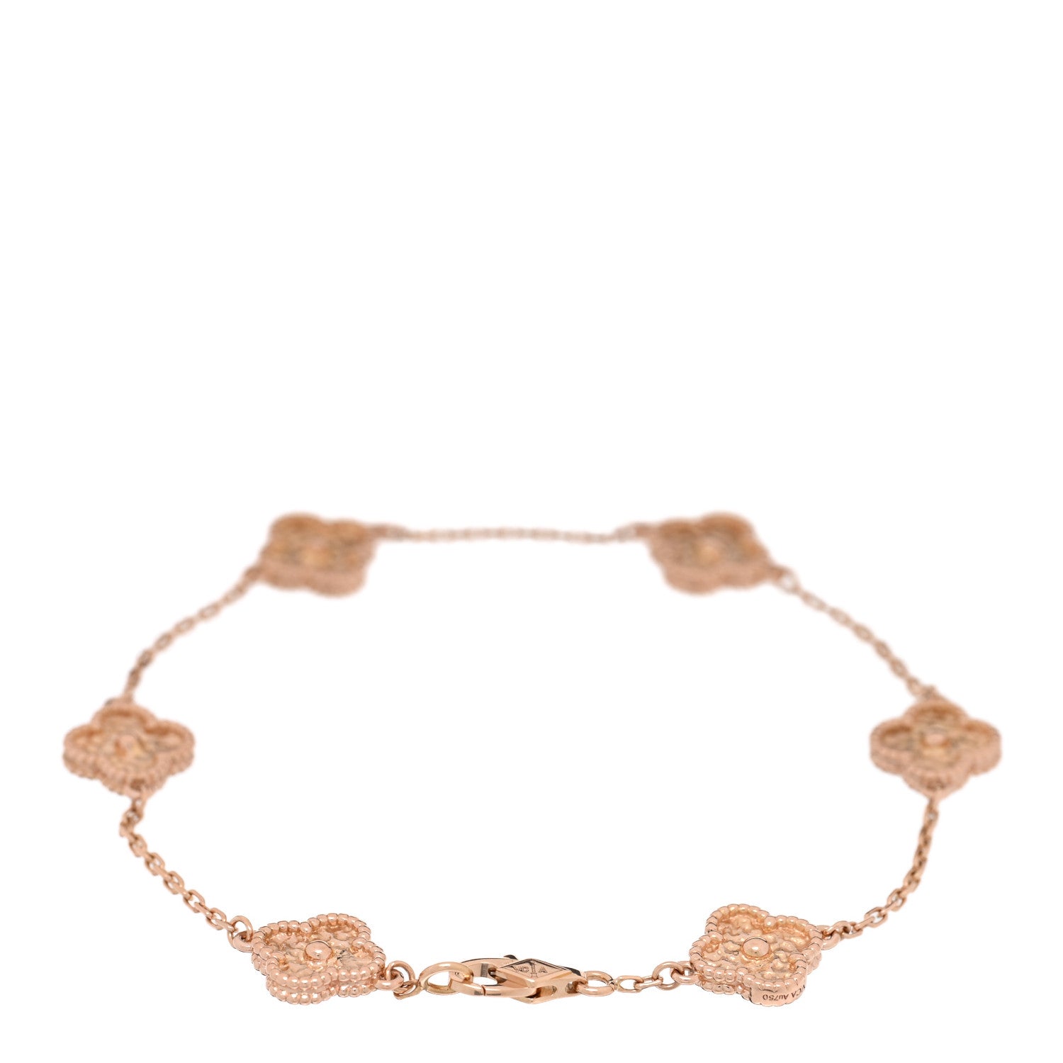 Van Cleef & Arpels 18K Rose Gold 6 Motifs Sweet Alhambra Bracelet 2 of 3
