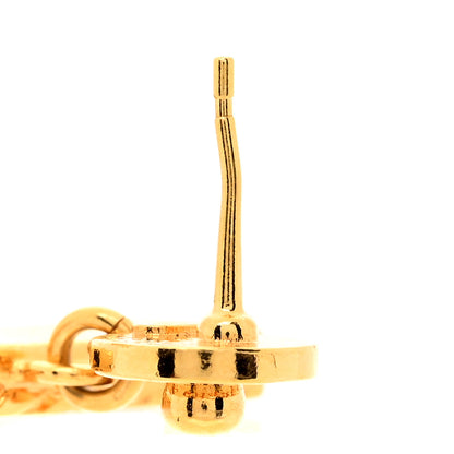 Chanel Metal Enamel CC No 5 Rope Drop Earrings Gold Denim Blue 5 of 6