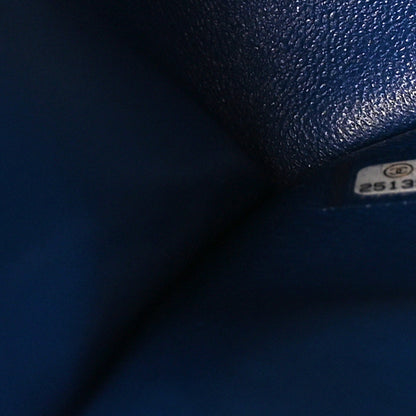 Chanel Caviar Quilted Jumbo Double Flap Blue 7 of 10