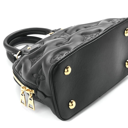 Louis Vuitton Calfskin Bubblegram Alma BB Black 9 of 10