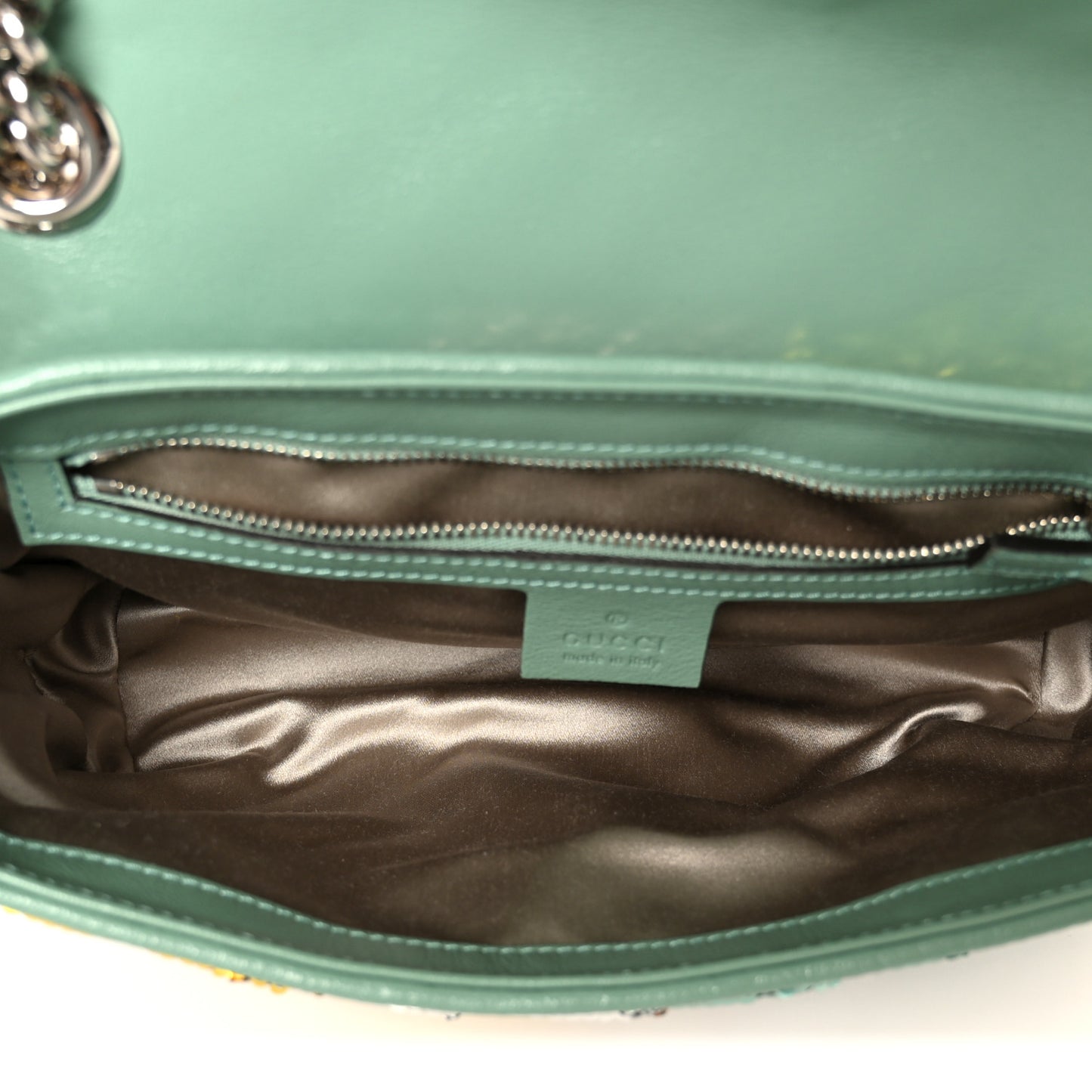 Sequin Satin Calfskin Matelasse Diagonal Small GG Marmont Shoulder Bag Grigio Argento Verde Chiaro Rosa Giallo Light Water Green