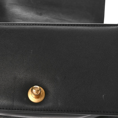 Chanel Calfskin Small Boy Logo Top Handle Flap Black 13 of 13