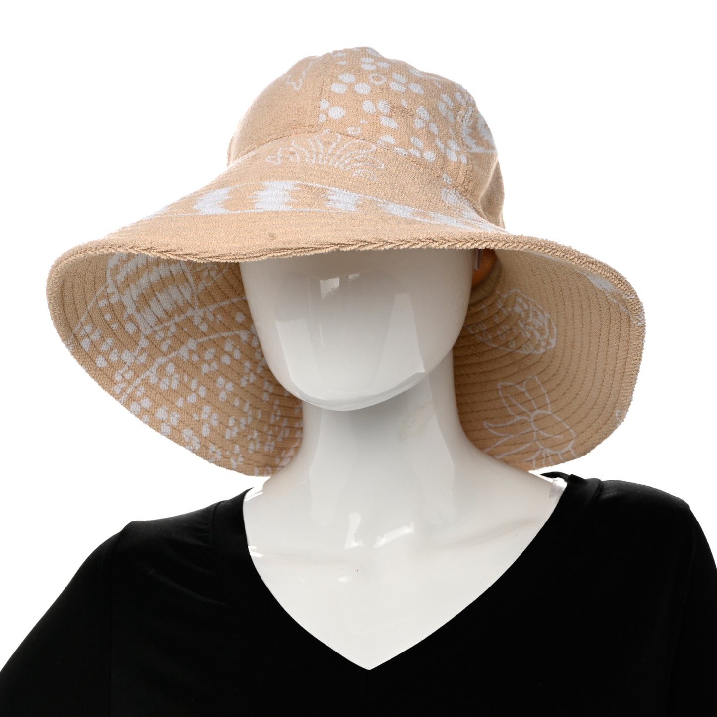 Terry Cloth Gia Bucket Hat 57 Sable Blanc
