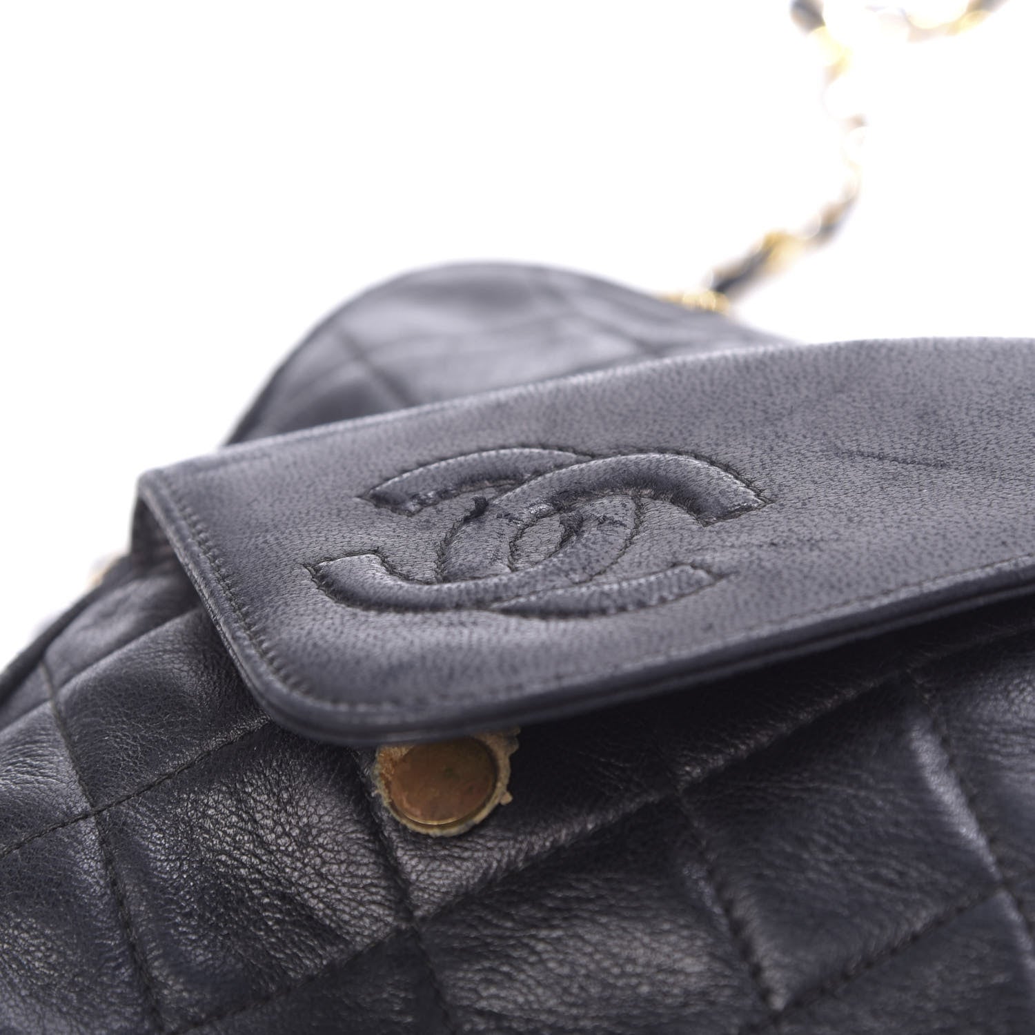 Chanel Lambskin Quilted Flap Tassel Camera Case Black 16 of 18