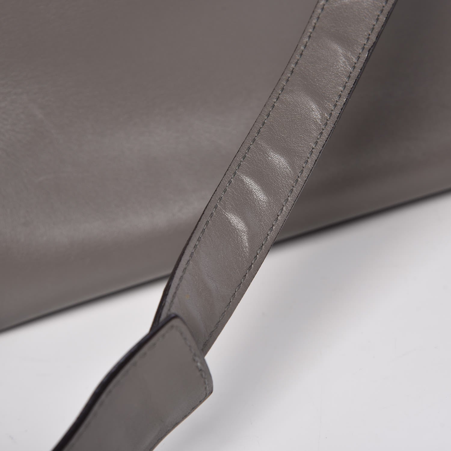 Celine Crocodile Embossed Nubuck Medium Trapeze Grey 13 of 20