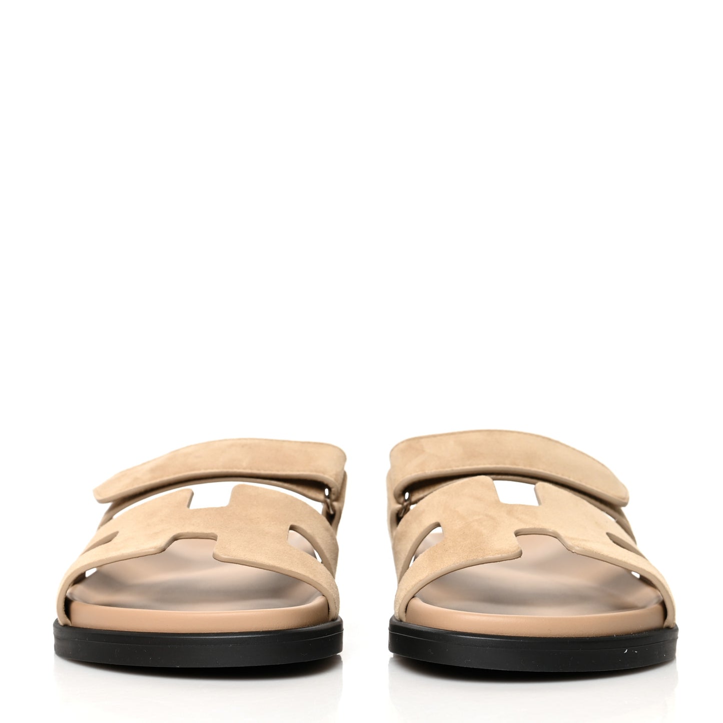 Suede Goatskin Womens Chypre Sandals 38 Beige Argile
