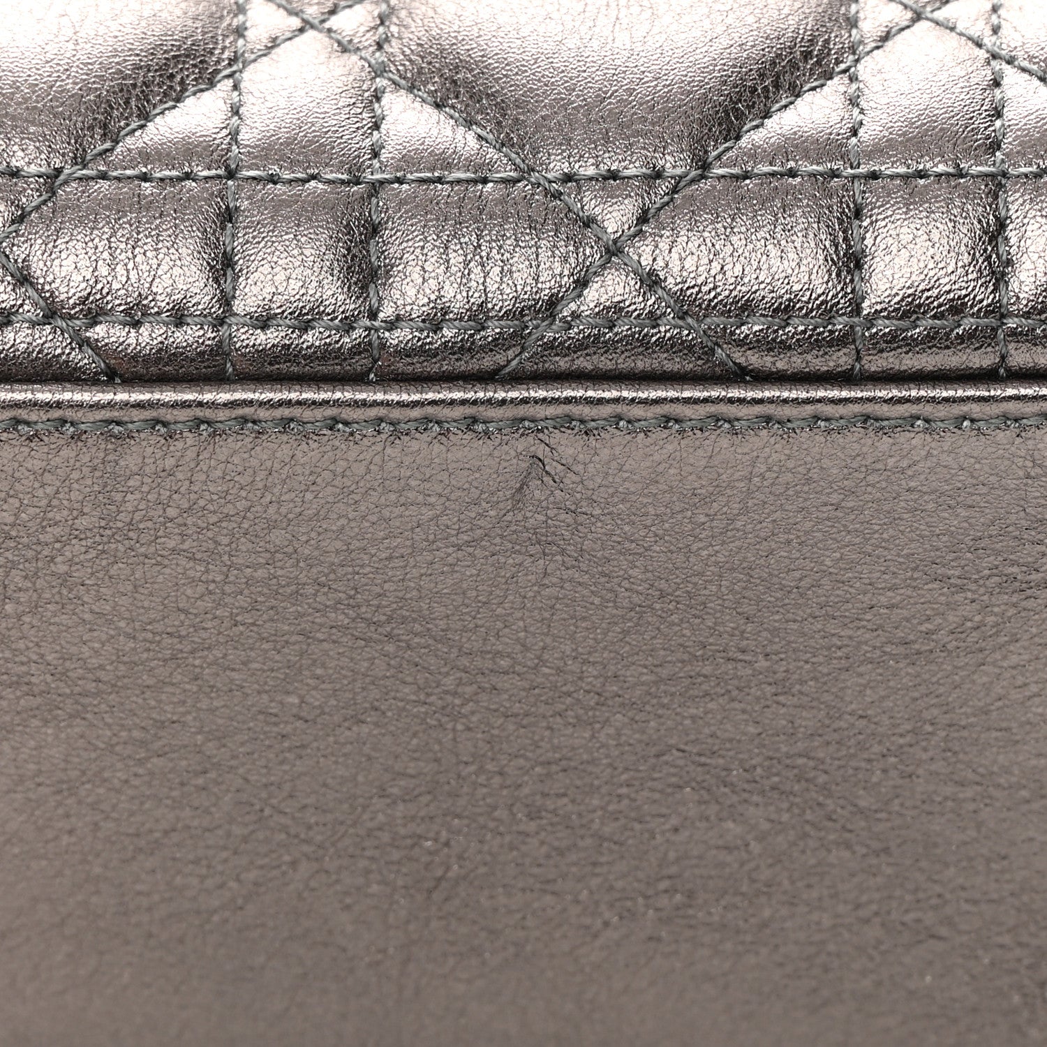 Christian Dior Lambskin Cannage Small My ABCDior Lady Dior Metallic Grey 14 of 20