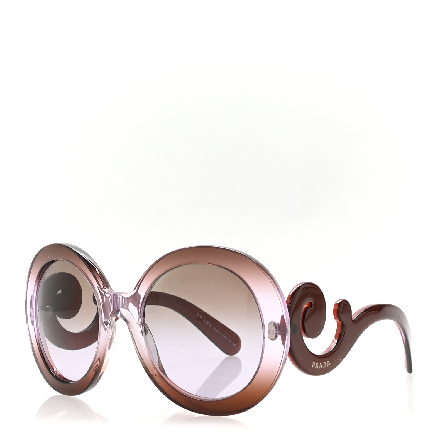 Prada Acetate Baroque Sunglasses SPR 27N Purple 1 of 7
