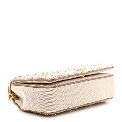 Burberry Lambskin Needle Punch Quilted Check Small Lola Bag Natural 3 of 9