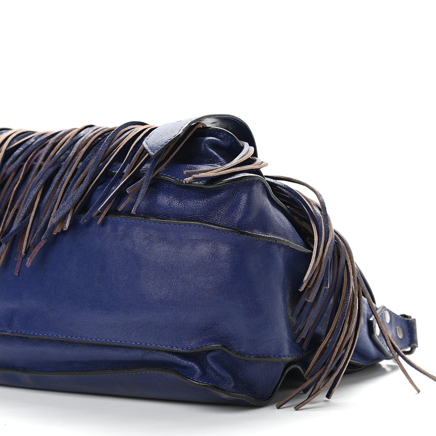 Proenza Schouler Lambskin Fringe Medium PS1 Satchel Cobalt Blue 10 of 13