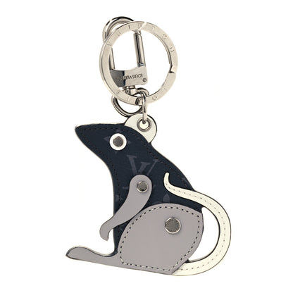 Louis Vuitton Calfskin Monogram Eclipse Rat Bag Charm Key Holder 1 of 3