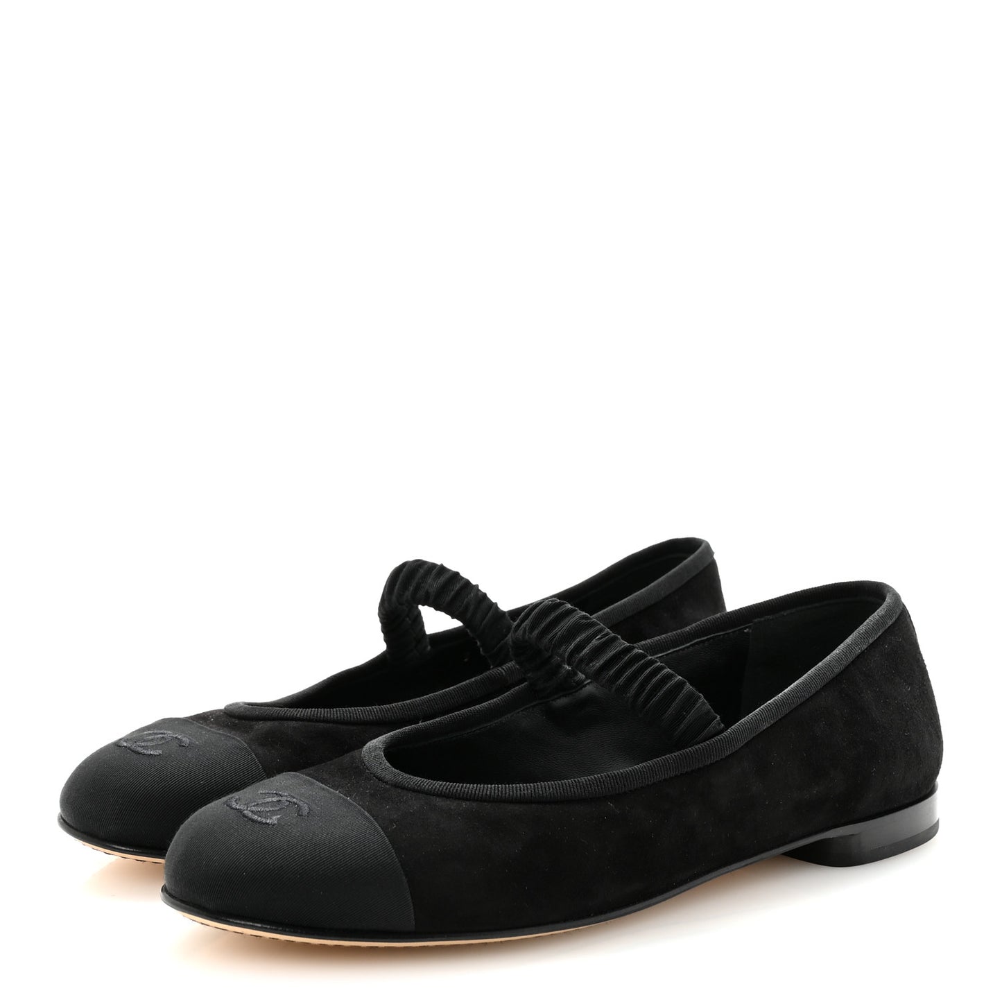 Velvet Mary Jane Flats 40 Black