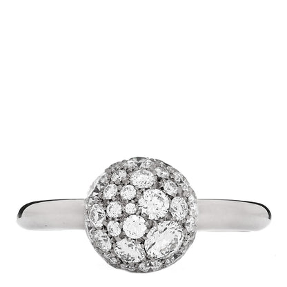 Tiffany 18K White Gold Diamond 8mm HardWear Ball Ring 52 6 1 of 6