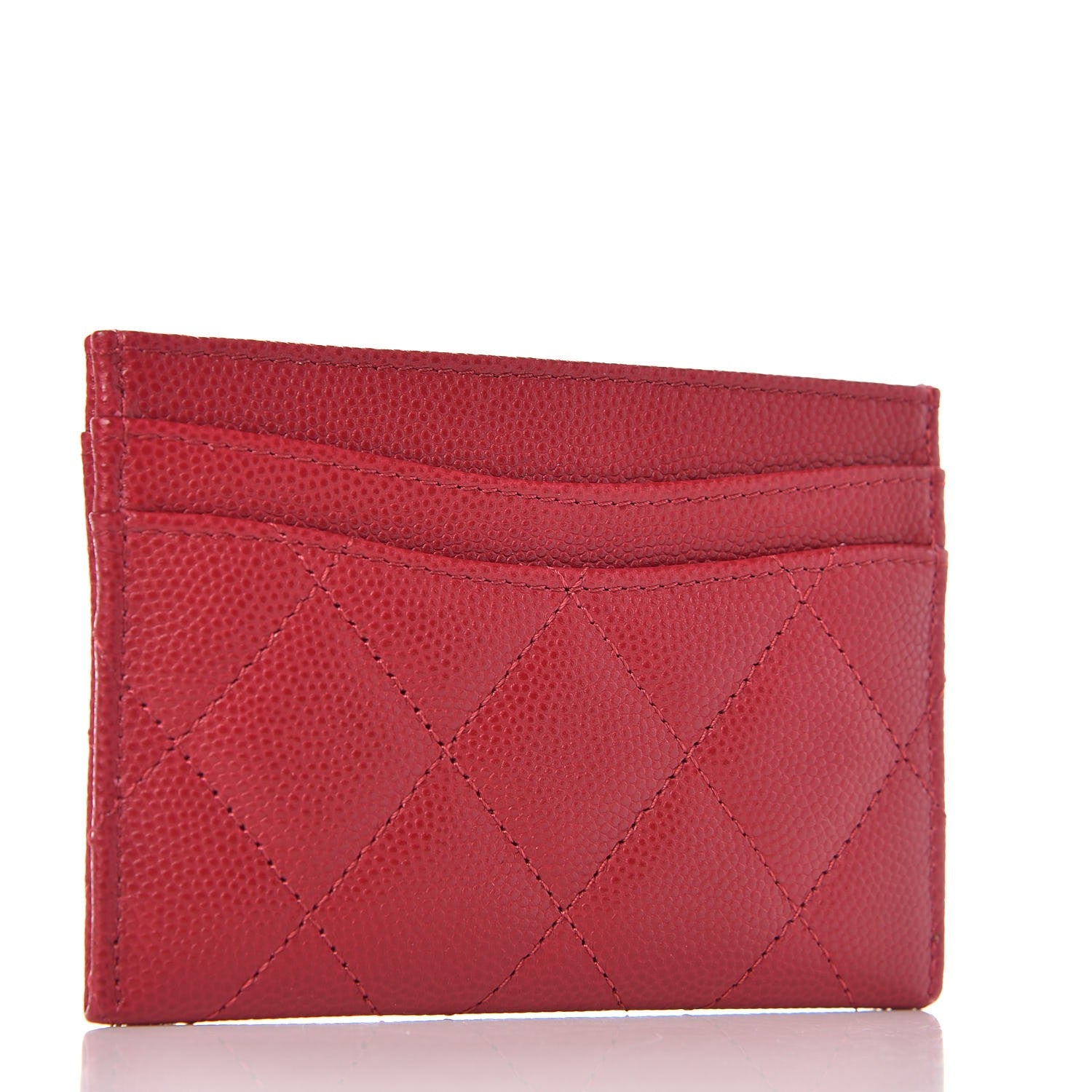Chanel Caviar Quilted Card Holder Pink 3 of 9