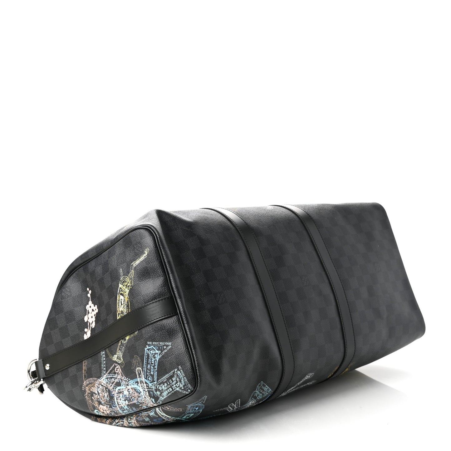 Damier Graphite Stamps Keepall Bandouliere 50