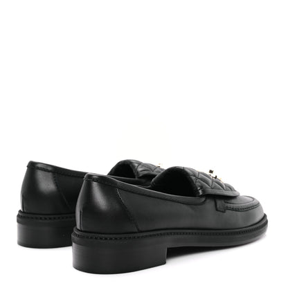 Chanel Lambskin Quilted CC Turnlock Loafers 40.5 Black 5 of 9
