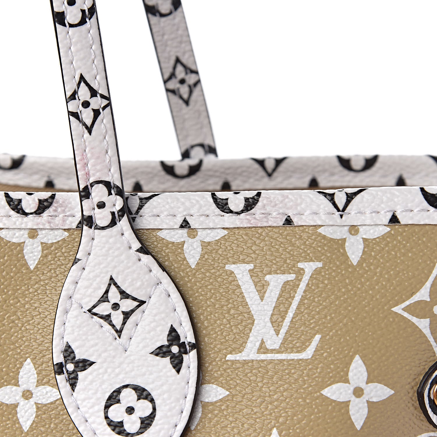 Louis Vuitton Monogram Giant Neverfull MM Kaki 9 of 12
