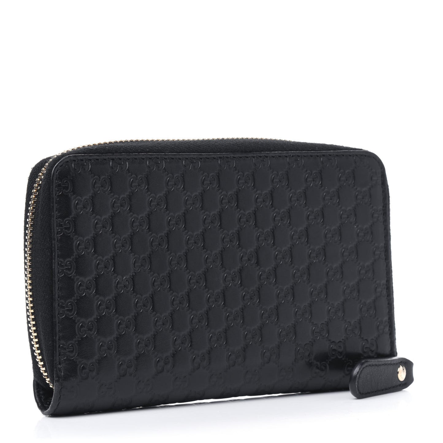 Soft Microguccissima Zip Around Organizer Wallet Black