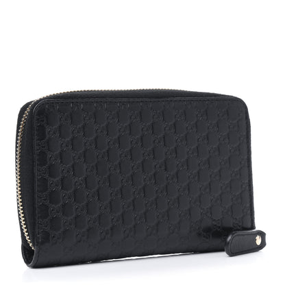 Gucci Soft Microguccissima Zip Around Organizer Wallet Black 2 of 5