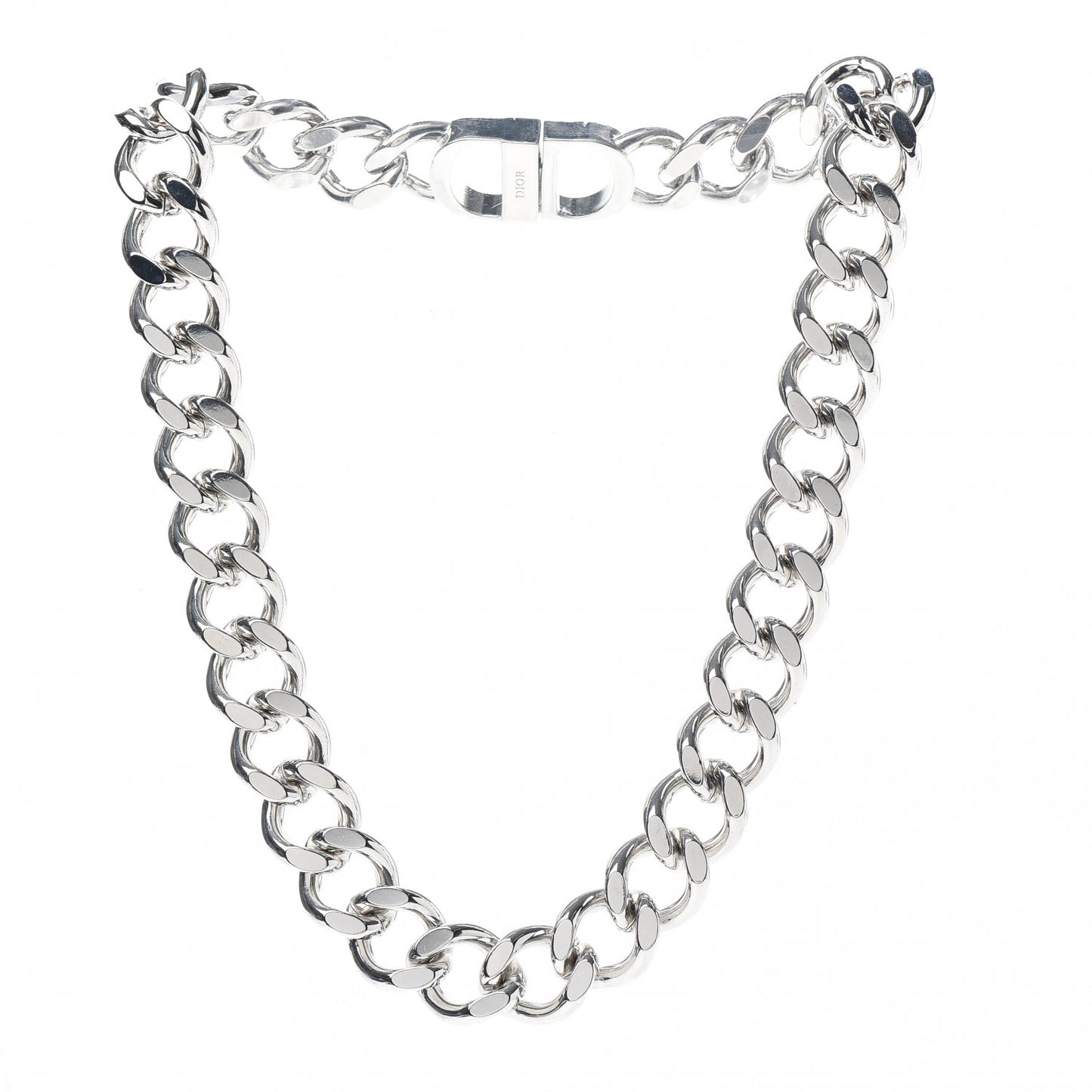 Metal CD Choker Necklace Silver