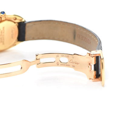 Cartier 18K Yellow Gold Alligator 22mm Baignoire Quartz Watch 6 of 6