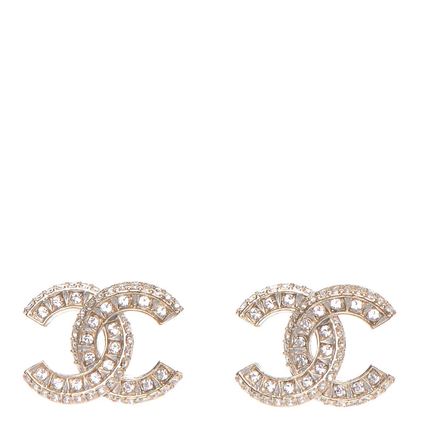 Crystal CC Earrings Gold