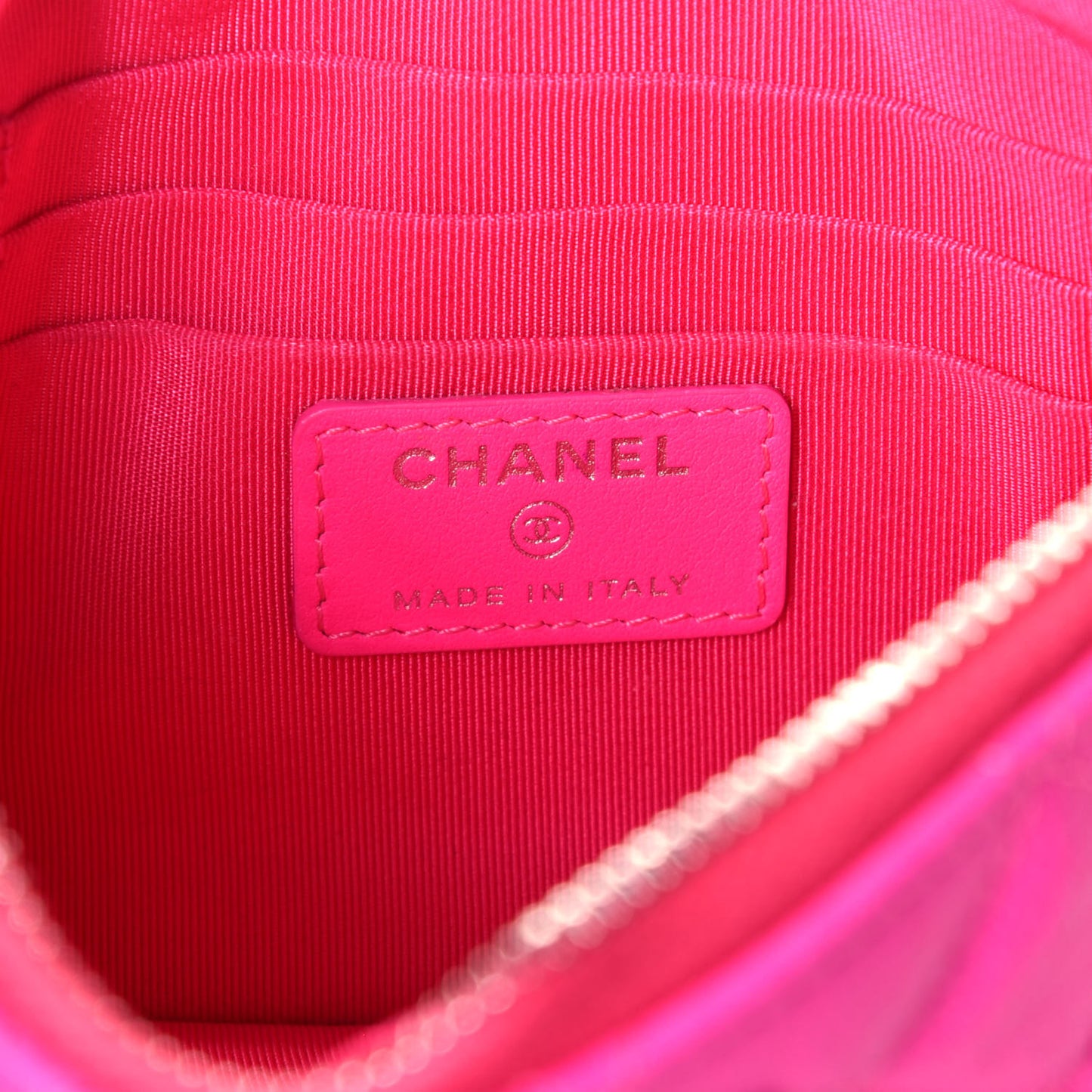 Goatskin Quilted Medium Reissue Cosmetic Case Pink