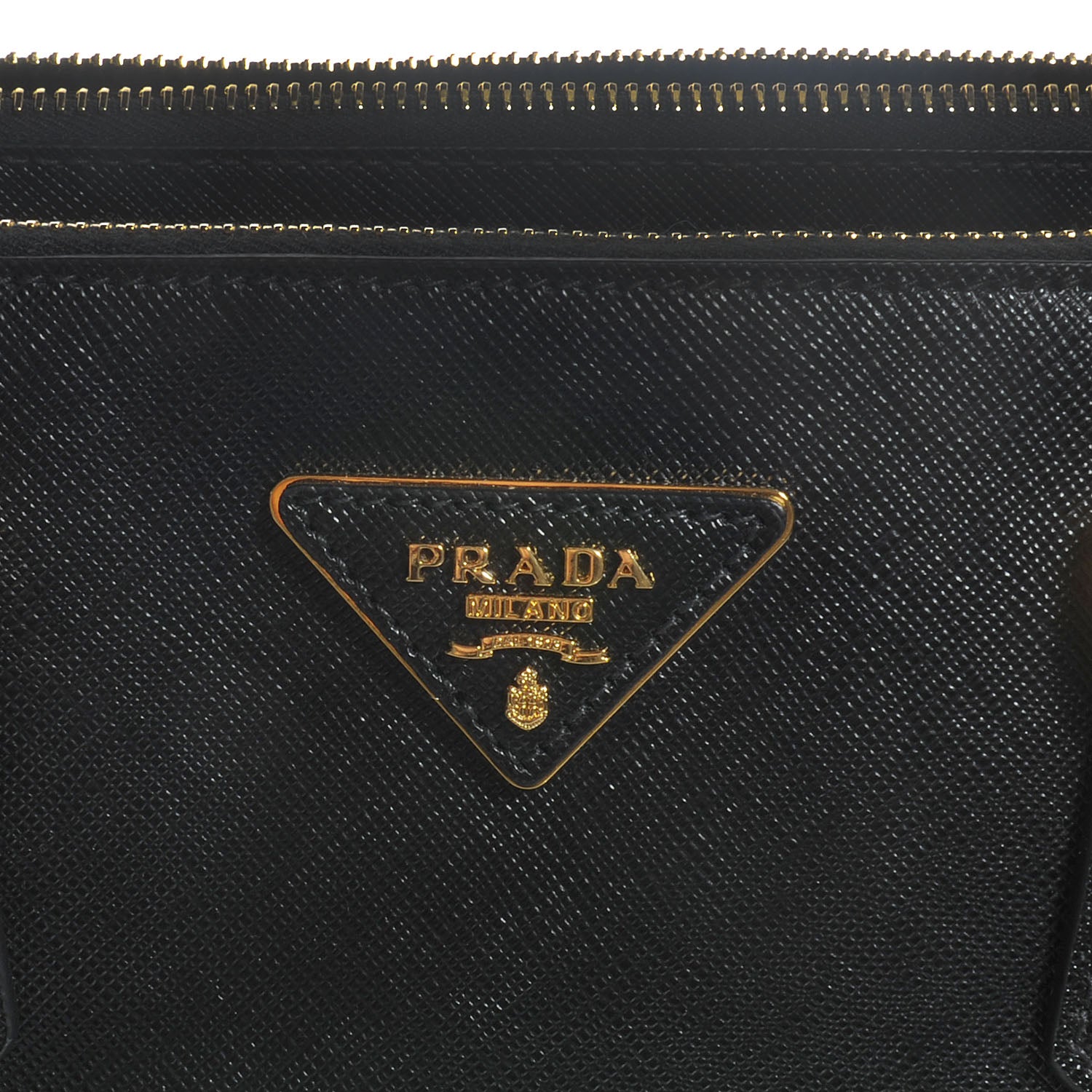 Prada Saffiano Lux Double Zip Medium Tote Nero Black 10 of 12